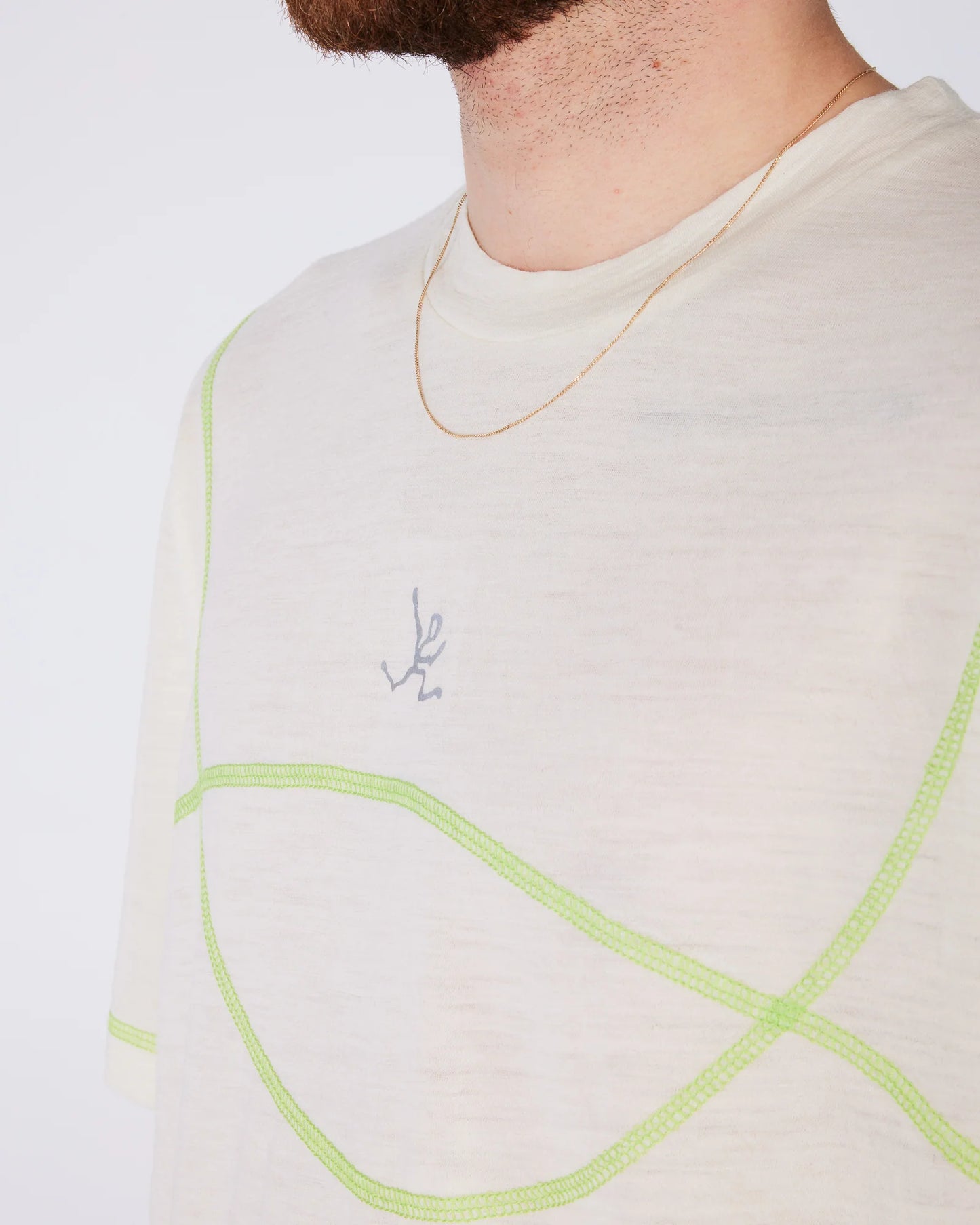 TIEMPOS - Merino Wool Spotted T-Shirt